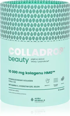 Добавка к пище Aura Herbals Colladrop Beauty collagen HMG 10 000 mg в порошке, с морским коллагеном, 30 шт вкус mohito