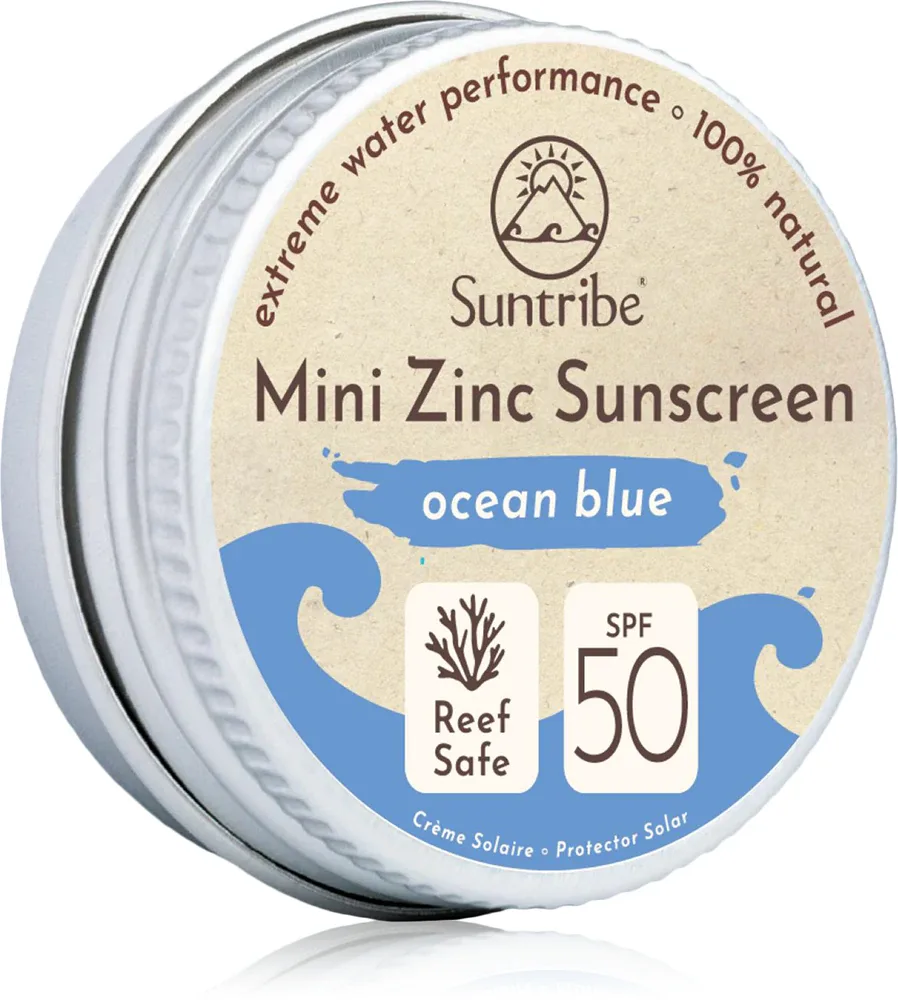 Suntribe Mini Zinc Sunscreen - Минеральный защитный крем для лица и тела SPF 50 Ocean Blue, 15 г
