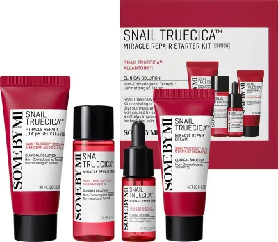 Some By Mi Snail Truecica Miracle Repair Starter Kit - Подарочный набор для чувствительной кожи с проблемами акне, 1 шт