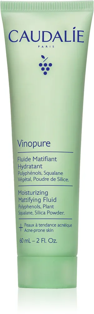 Caudalie Vinopure Mattifying Moisturizing Fluid - Увлажняющий крем с матирующим эффектом, 60 мл