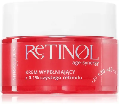 Miraculum AGE-SYNERGY RETINOL 0.1% - Активный ночной крем для лица с ретинолом, осветляющий пигментные пятна, 50 мл