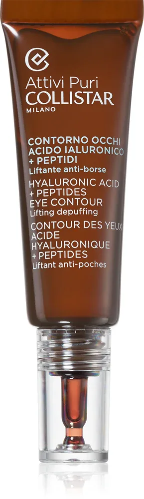 Collistar Attivi Puri Hyaluronic Acid + Peptides - Сыворотка для лифтинга вокруг глаз, 15 мл