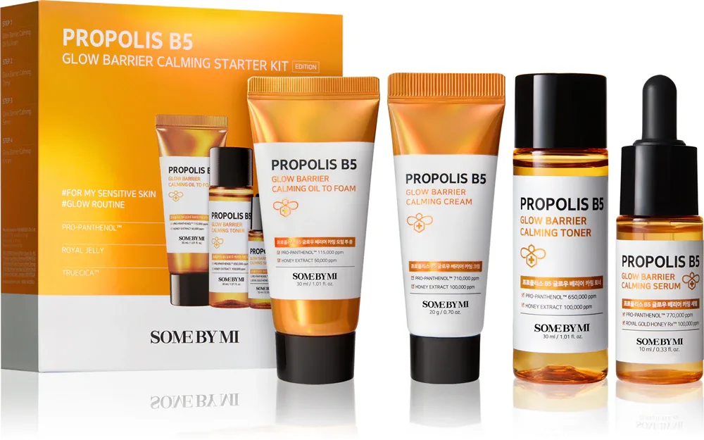 Some By Mi Propolis B5 Glow Barrier Calming Starter Kit - Набор для осветления и увлажнения лица