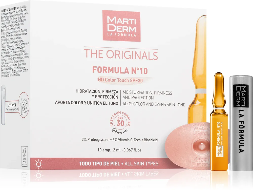 MartiDerm Essentials Formula 10 - Сыворотка для лица в ампулах SPF 30, 10 мл