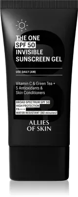 Allies of Skin The One Invisible Suncscreen Gel - Матирующий невидимый гель SPF 50