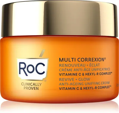 RoC Multi Correxion Revive + Glow - Крем против морщин с витамином C, который осветляет, 50 мл