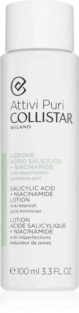 Collistar Attivi Puri Salicylic Acid + Niacinamide - Эмульсия и тоник для лица для сужения пор, 100 мл
