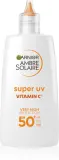 Флюид солнцезащитный Garnier Ambre Solaire Super UV Vitamin C для лица, шеи и зоны декольте, с фильтром SPF, 40 мл SPF 50+ — фото 1