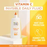 Флюид солнцезащитный Garnier Ambre Solaire Super UV Vitamin C для лица, шеи и зоны декольте, с фильтром SPF, 40 мл SPF 50+ — фото 6
