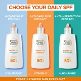 Флюид солнцезащитный Garnier Ambre Solaire Super UV Vitamin C для лица, шеи и зоны декольте, с фильтром SPF, 40 мл SPF 50+ — фото 7