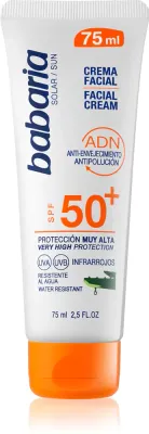 Babaria Sun Face - Крем для загара лица SPF 50+, 75 мл