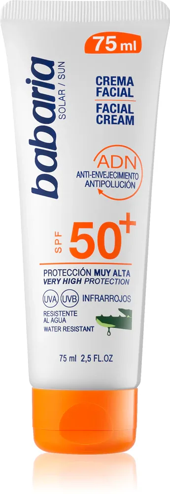 Babaria Sun Face - Крем для загара лица SPF 50+, 75 мл