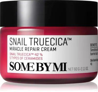 Some By Mi Snail Truecica Miracle Repair Cream - Крем увлажняющий и успокаивающий, 60 г