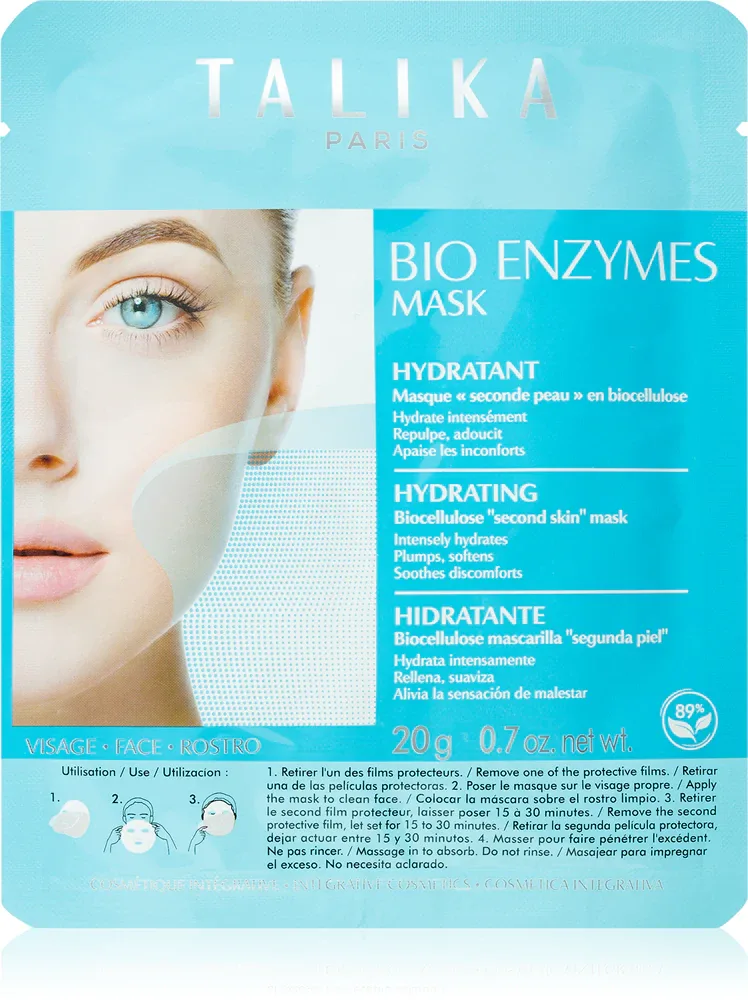 Talika Bio Enzymes Mask Hydrating - Увлажняющая маска в пластине, 20 г