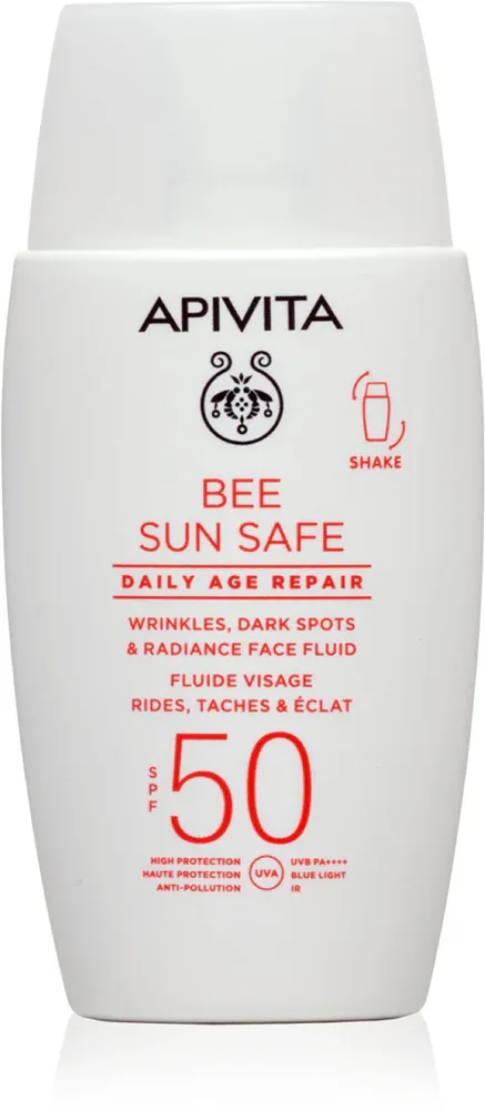 Apivita Bee Sun Safe Daily Age Repair Fluid SPF50 - Защитный антивозрастной флюид SPF 50, 50 мл