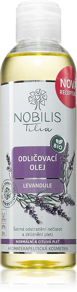 Nobilis Tilia Odlicovací Olej Levandule - Масло для снятия макияжа Лаванда с успокаивающим действием, 200 мл