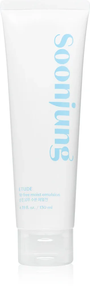 ETUDE SoonJung 10-Free Moist Emulsion - Крем для лица увлажняющий и успокаивающий для чувствительной и склонной к раздражениям кожи, 130 мл