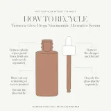 KORA Organics Turmeric Glow Drops - Сыворотка для лица с ниацинамидом, 10 мл — фото 6