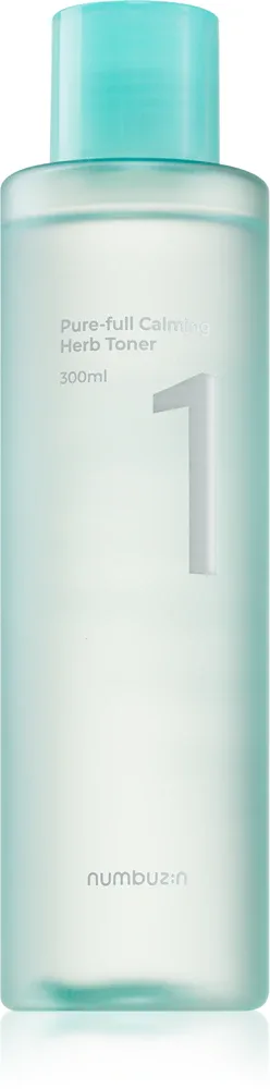 Numbuzin No. 1 Pure-Full Calming Herb Toner - Смягчающий тоник для лица для проблемной кожи, 300 мл