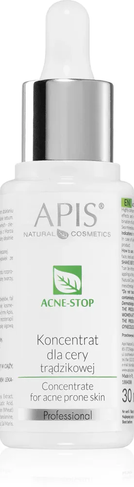 Apis Natural Cosmetics Acne-Stop Professional - Концентрат для жирной кожи с проблемами акне, 30 мл