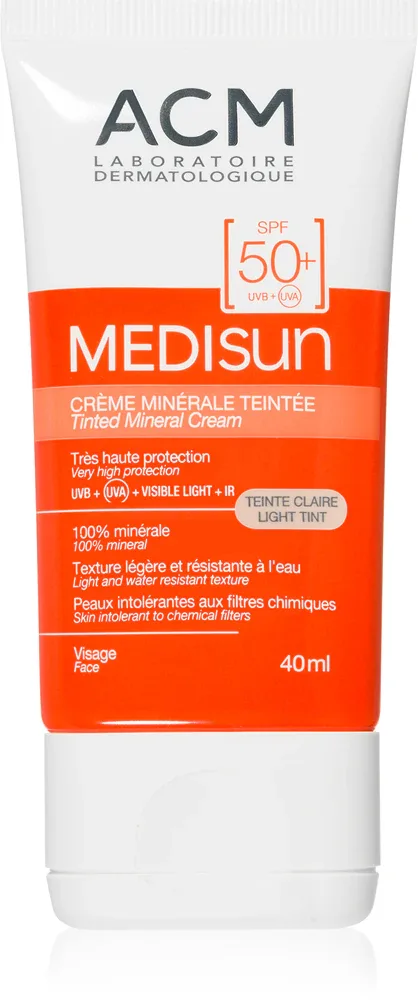 ACM Medisun - Минеральный увлажняюще-тонизирующий крем SPF 50+, 40 мл, оттенок Light Tint