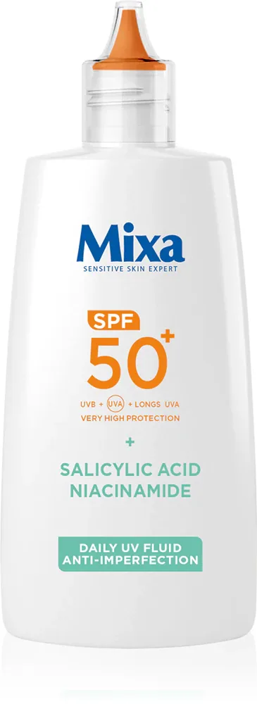 Mixa Daily UV Fluid - Ультралегкий защитный флюид SPF 50+, 40 мл