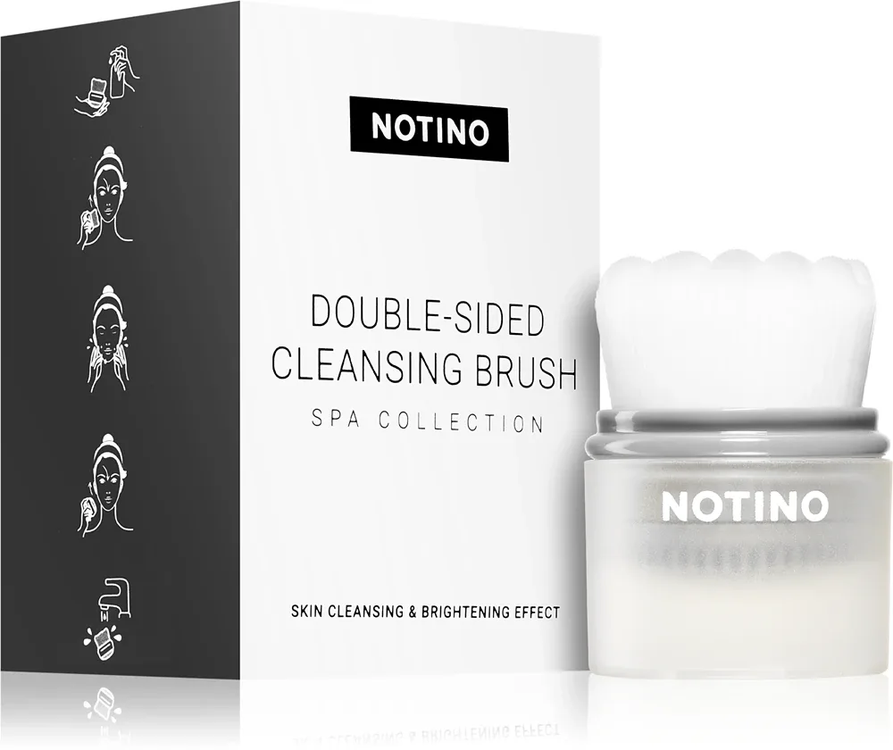 Notino Spa Collection Double-sided cleansing brush - Щетка для очищения лица Grey