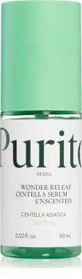 Purito Wonder Releaf Centella Serum Unscented - Сыворотка для лица для смягчения и укрепления чувствительной кожи, 60 мл