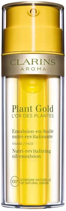 Clarins Plant Gold Nutri-Revitalizing Oil-Emulsion - Крем для лица 2 в 1, питательное масло, 35 мл
