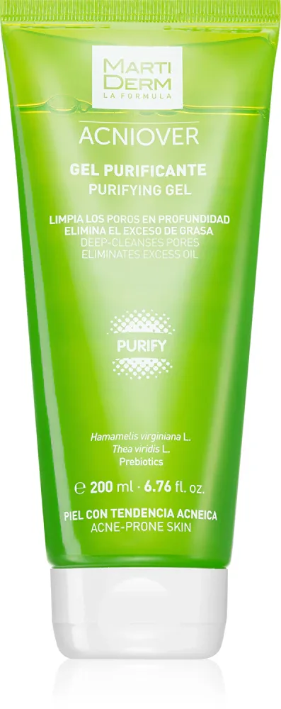 MartiDerm Acniover Purifying Gel - Очищающий гель против прыщей, 200 мл