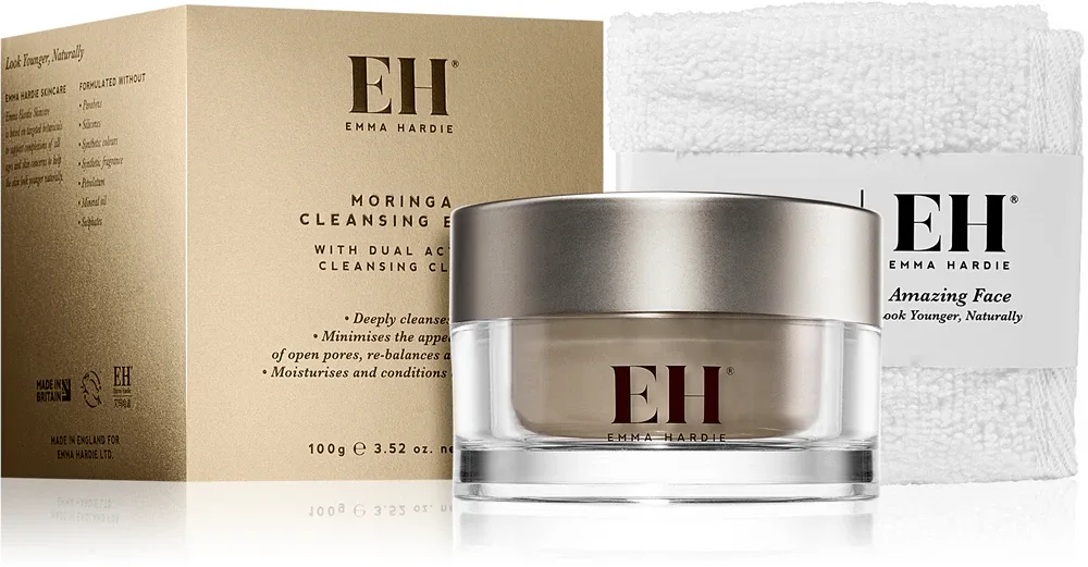 Emma Hardie Amazing Face Moringa Cleansing Balm - Бальзам глубокого очищения + мочалка, 100 г