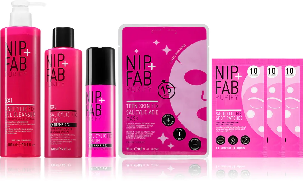 NIP+FAB Salicylic Fix Bundle - Набор для ухода за кожей, 7 шт