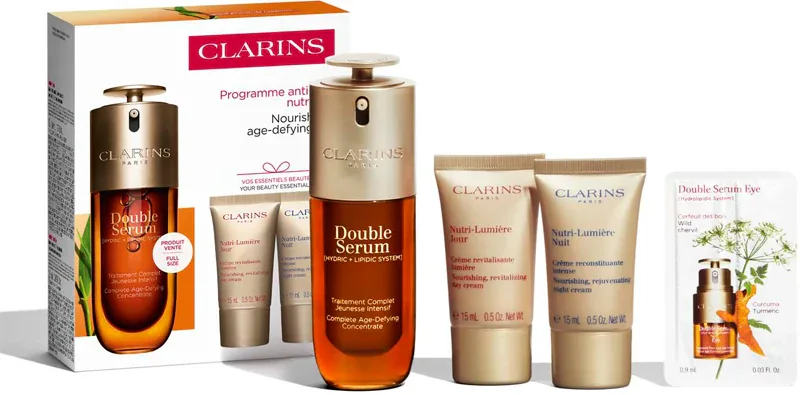 Clarins Double Serum & Nutri-Lumiere Collection - Подарочный набор для зрелой кожи