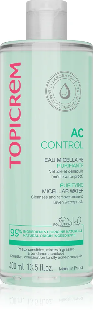 Topicrem AC Purifying Micellar Water - Очищающая мицеллярная вода для жирной кожи с акне