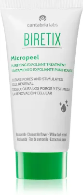 Пилинг для лица Biretix Micropeel очищающий, отшелушивающий, для кожи с несовершенствами, 50 мл
