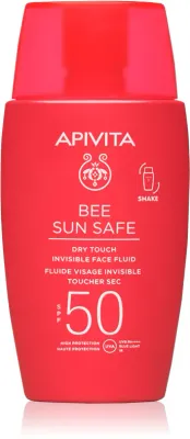 Apivita Bee Sun Safe Dry Touch Face Fluid SPF50 - Защитный флюид SPF 50+, 50 мл