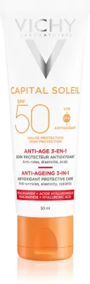 Vichy Capital Soleil - Крем, защищающий от старения кожи SPF 50, 50 мл