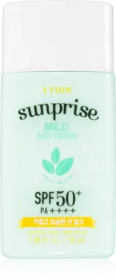 ETUDE Sunprise Mild Airy Finish - Минеральный защитный флюид для лица SPF 50+, 55 мл