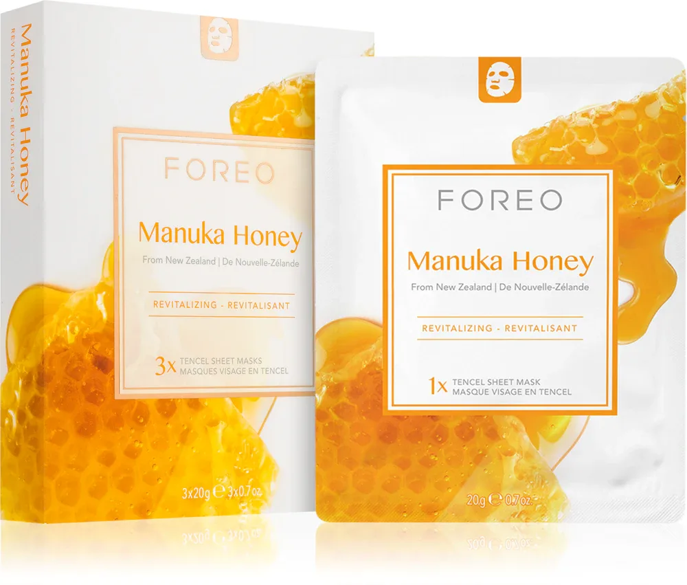 FOREO Farm to Face Sheet Mask Manuka Honey - Маска в тканевом покрытии с увлажняющим и омолаживающим действием, 3 мл