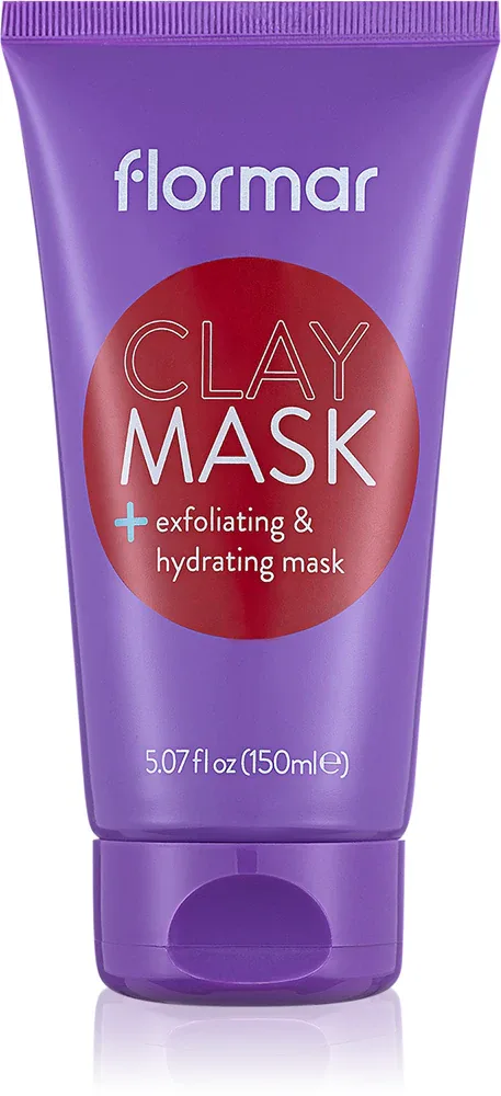 flormar Clay Mask - Маска для лица с эксфолирующим и очищающим действием с глиной, 150 мл