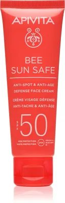 Apivita Bee Sun Safe Anti-Spot and Anti-Age Face Cream SPF 50 - Крем, защищающий кожу от старения SPF 50, 50 мл