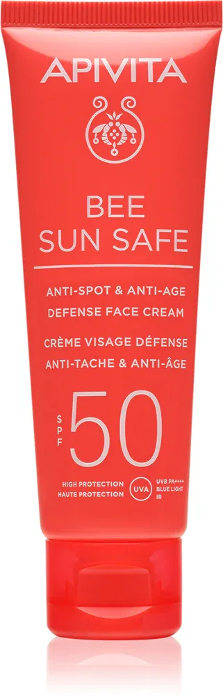 Apivita Bee Sun Safe Anti-Spot and Anti-Age Face Cream SPF 50 - Крем, защищающий кожу от старения SPF 50, 50 мл