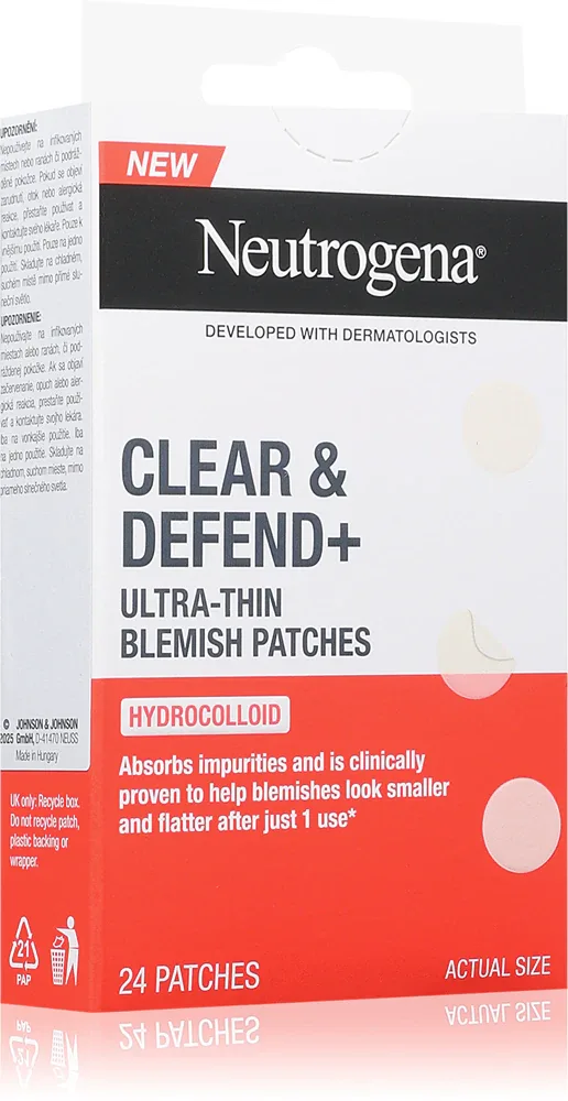 Neutrogena Clear & Defend+ - Крем для лица против прыщей, 24 шт