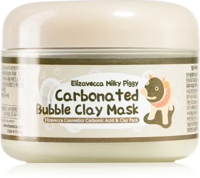 Elizavecca Milky Piggy Carbonated Bubble Clay Mask - Маска глубокого очищения для проблемной кожи, 100 г