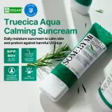 Some By Mi Truecica Aqua Calming Suncream - Смягчающий защитный эмульсия SPF 50+, 50 мл — фото 7