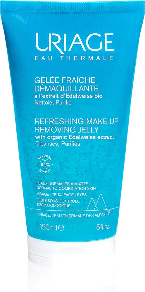 Uriage Eau Thermale Make-Up Removing Jelly - Очищающий гель для жирной и комбинированной кожи, 150 мл