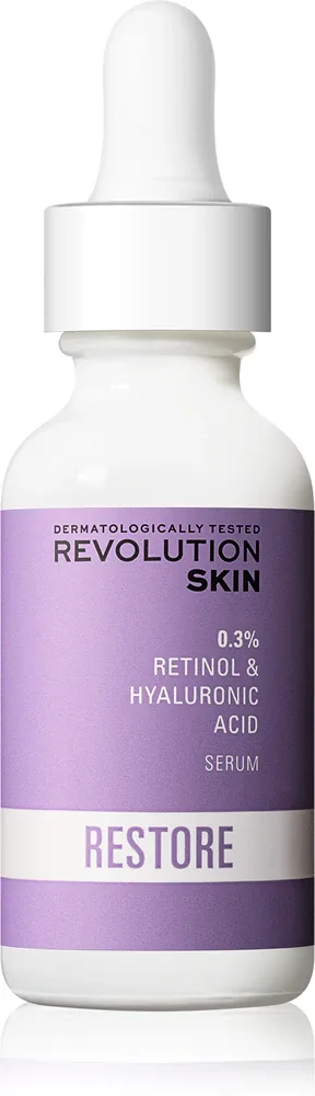 Revolution Skincare Retinol 0.3% - Сыворотка против морщин с ретинолом и гиалуроновой кислотой, 30 мл