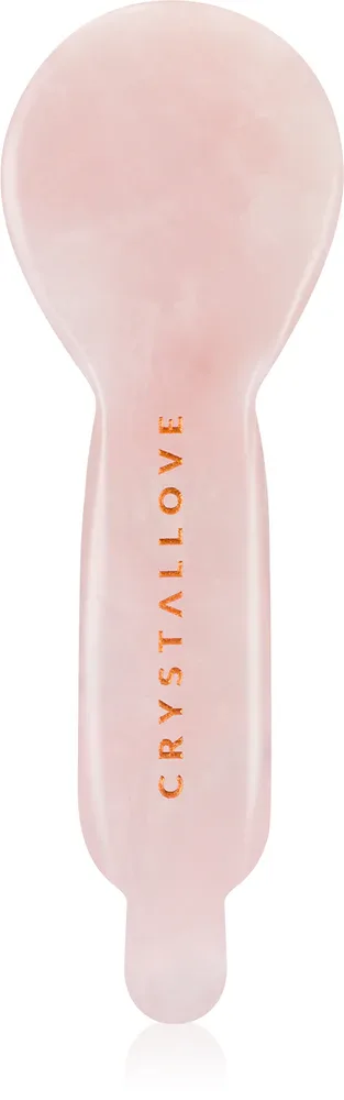 Crystallove Rose Quartz Spoon Eye Gua Sha - Массажер для области вокруг глаз, 1 шт