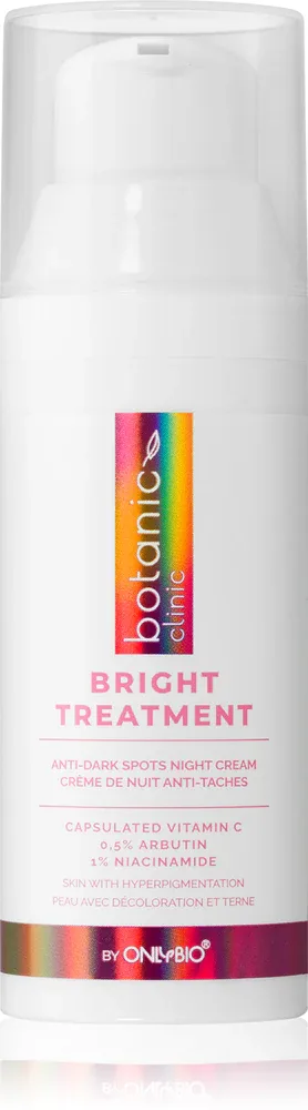 OnlyBio Botanic Clinic Bright Treatment - Крем на ночь против пигментации, 50 мл