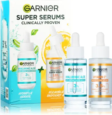 Garnier Skin Naturals Płyn Micelarny 3w1 - Сыворотка для лица подарочный набор